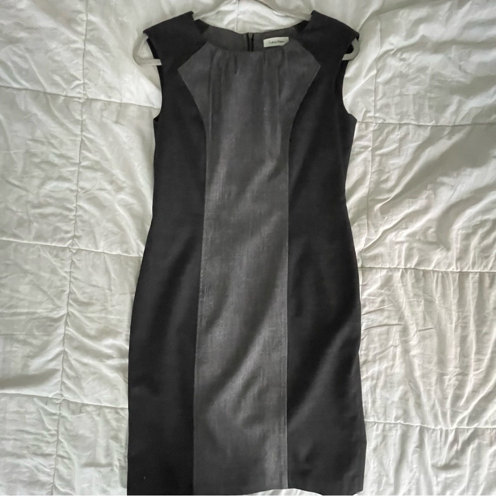 Calvin Klein two-tone work dress